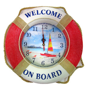 Часы настенные "Морская тема Спасательный круг №Q40