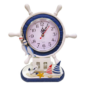 Часы настольные "Морская тема Штурвал" №YZ-176