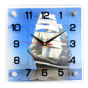Часы стеклянные "Корабль" №2525-03
