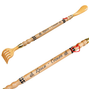 Чесалка для спины с ложкой для обуви "Крым" №C721-38