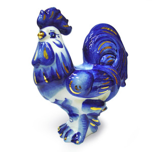 Фигурка гжель "Петух "Мэр"" №1203