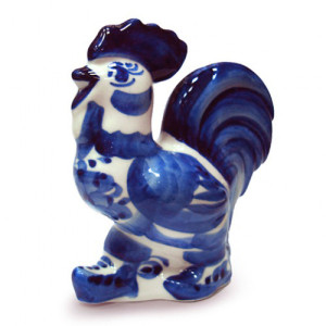 Фигурка гжель "Петух "Фил"" №1211