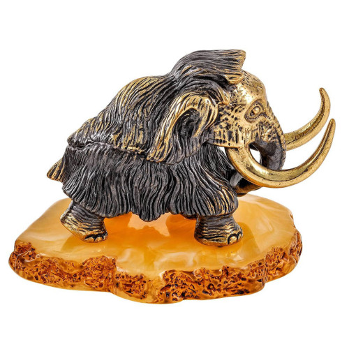 Фигурка из бронзы и янтаря "Слон Мамонт Мэнни" №1778B