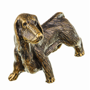 Фигурка из бронзы "Собака Такса длинношерстная" №652-1