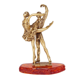 Фигурка из бронзы и янтаря "Балет" №1369