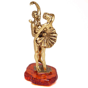 Фигурка из бронзы и янтаря "Балет" №1369