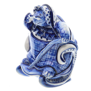 Фигурка Гжель "Черепаха Тортилла" №CHS009