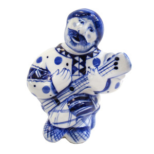 Фигурка Гжель "Балалаечник" №CHS029