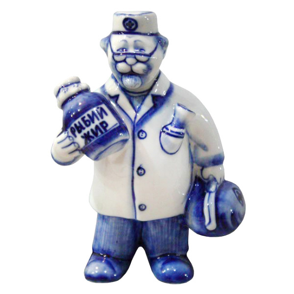 Фигурка Гжель "Доктор" №CHS053 Фигурка Гжель "Доктор" №CHS053