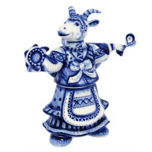 Фигурка Гжель "Коза" №CHS072