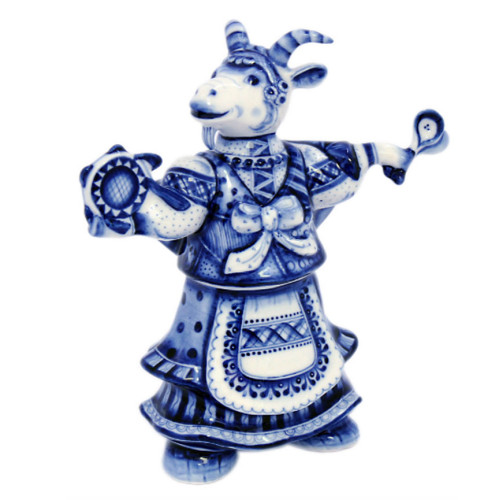 Фигурка Гжель "Коза" №CHS072