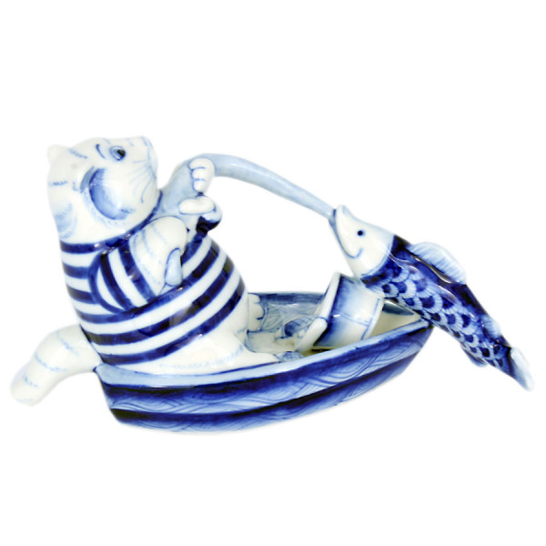 Фигурка Гжель "Морской волк" №CHS107 Фигурка Гжель "Морской волк" №CHS107