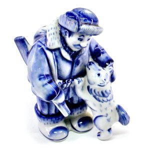 Фигурка Гжель "Охотник" №CHS118