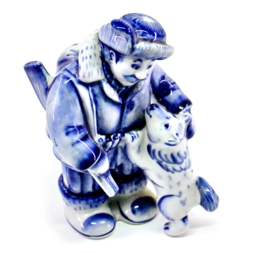 Фигурка Гжель "Охотник" №CHS118