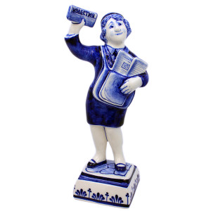 Фигурка Гжель "Почтальон" №CHS132