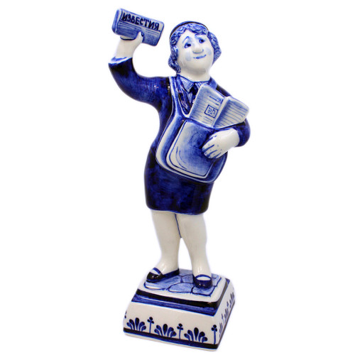 Фигурка Гжель "Почтальон" №CHS132