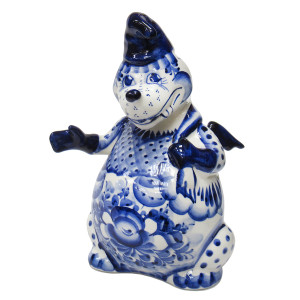 Фигурка Гжель "Дракон в шапке" бол. №27144