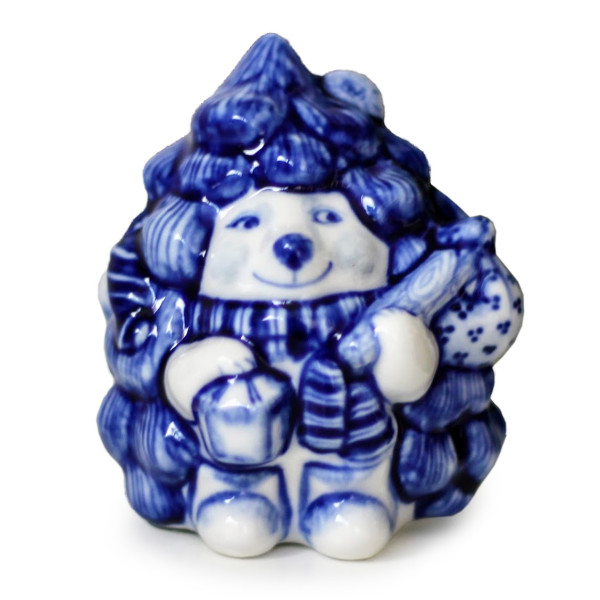 Фигурка Гжель "Еж Колюня" №CHS076 Фигурка Гжель "Еж Колюня" №CHS076