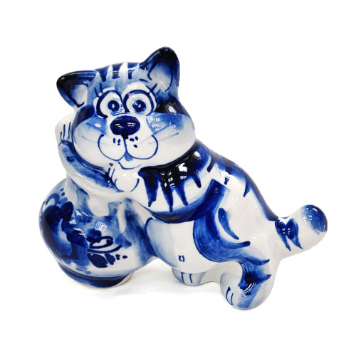 Фигурка Гжель "Кот Сметана" №12330