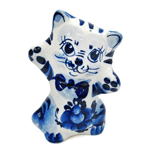 Фигурка Гжель "Кот Лапка" №12353-10