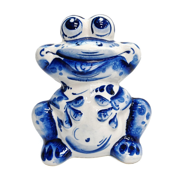 Фигурка Гжель "Лягушка" №12345-1 Фигурка Гжель "Лягушка" №12345-1
