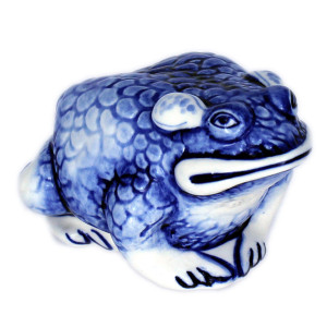 Фигурка Гжель "Лягушка" №CHS094
