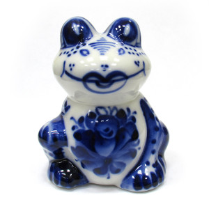 Фигурка гжель "Лягушка" №2749