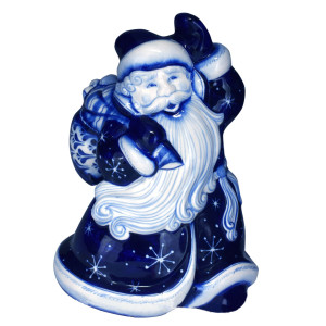 Фигурка Гжель "Дед мороз" №CHS049