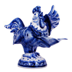 Фигурка Гжель "Петух-певец" №CHS122