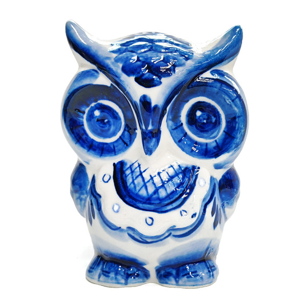 Фигурка Гжель "Филин" №12342-2 Фигурка Гжель "Филин" №12342-2