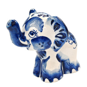 Фигурка Гжель "Слоник" №12350