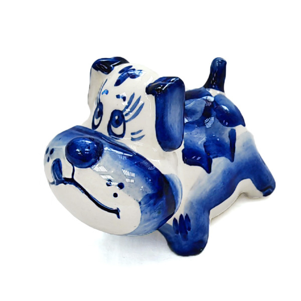 Фигурка Гжель "Собака" №12328 Фигурка Гжель "Собака" №12328