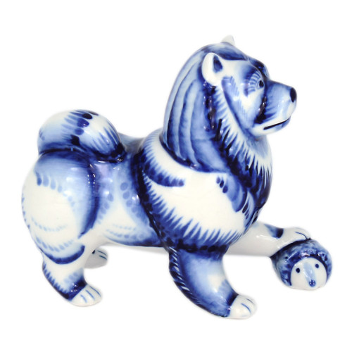 Фигурка Гжель "Чау-Чау" №CHS165