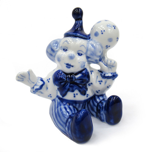 Фигурка Гжель "Клоун с мячом" №T018