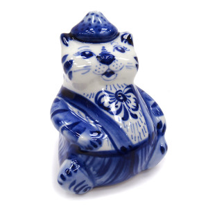 Фигурка Гжель "Кот Толстяк" №T036