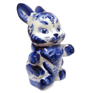 Фигурка Гжель "Заяц веселый" №27130