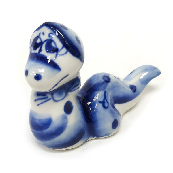 Фигурка Гжель "Змея Мотя" №12319 Фигурка Гжель "Змея Мотя" №12319