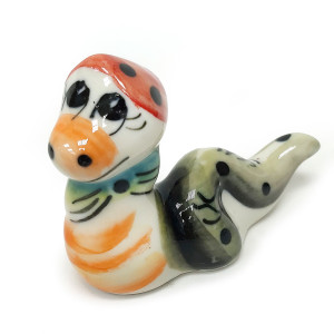 Фигурка Гжель "Змея Мотя" цв. №12320