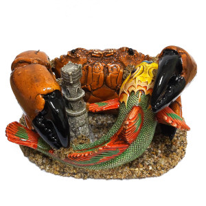 Фигурка из гипса и ракушки "Краб. Ласточкино Гнездо. Рыба" №537-5