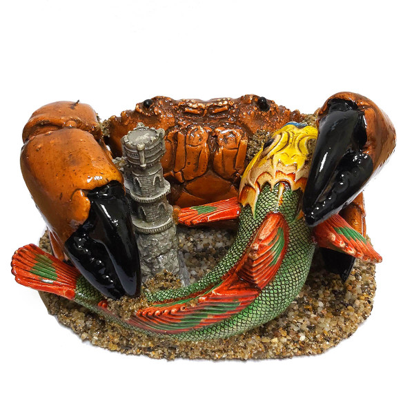 Фигурка из гипса и ракушки "Краб. Ласточкино Гнездо. Рыба" №537-5 Фигурка из гипса и ракушки "Краб. Ласточкино Гнездо. Рыба" №537-5