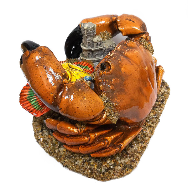 Фигурка из гипса и ракушки "Краб. Ласточкино Гнездо. Рыба" №537-5