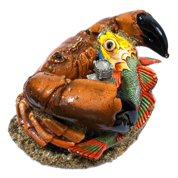 Фигурка из гипса и ракушки "Краб. Ласточкино Гнездо. Рыба" №537-5