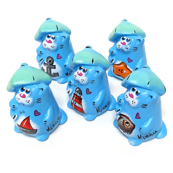 Фигурка из гипса "Кот под зонтом" №609 Фигурка из гипса "Кот под зонтом" №609