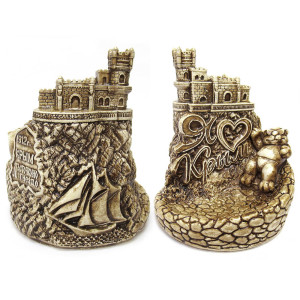 Фигурка-пепельница из гипса "Ласточкино Гнездо. Я люблю Крым" №811-6