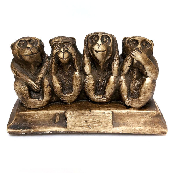 Фигурка из гипса "Обезьяны - не вижу, не слышу, не скажу" №862 Фигурка из гипса "Обезьяны - не вижу, не слышу, не скажу" №862