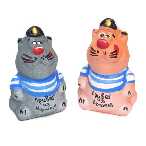 Фигурка из гипса "Кот моряк. Привет из Крыма" №FG-10