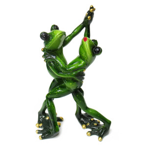 Фигурка из полистоуна "Лягушки танцуют" №19003