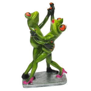 Фигурка из полистоуна "Лягушки танцуют" №29014