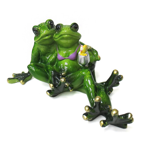 Фигурка из полистоуна "Лягушки отдыхают" №3373