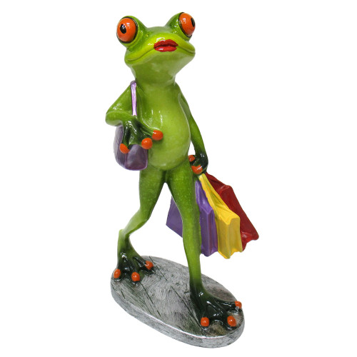 Фигурка из полистоуна "Лягушка шопинг" №69006-1
